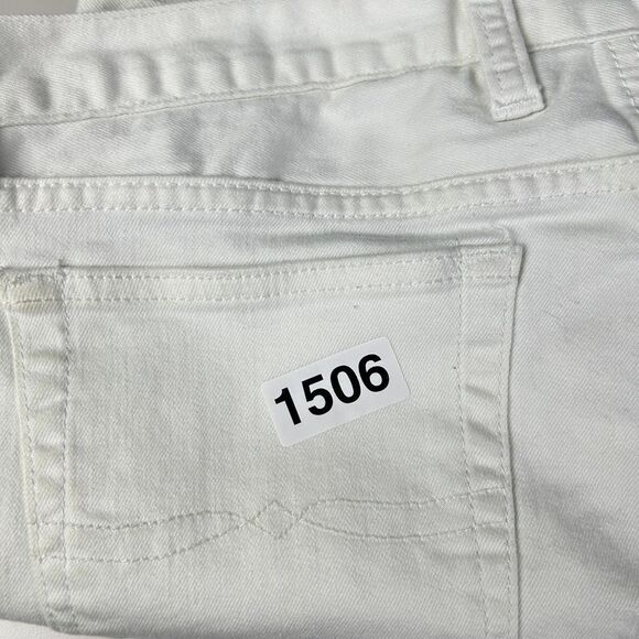 Lucky Brand White Embroidered Star Denim Laguna Shorts Women's 8 / 29 Zip Fly - Picture 12 of 12